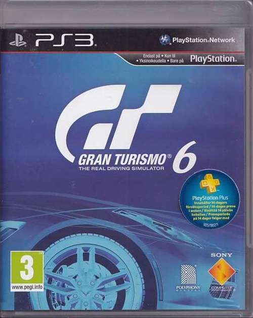 Gran Turismo 6 The Real Driving Simulator - PS3 (B Grade) (Genbrug)
